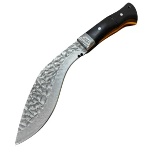 Damast Dog Leg Kukri Messer im Nepal-Stil
